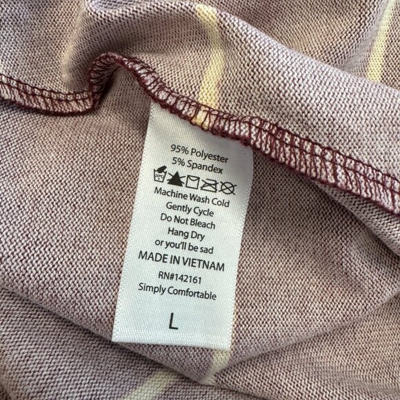 LuLaRoe Caroline Cardigan Maroon and Gold stripe Harry Potter Gryffindor size L - Picture 4 of 12